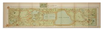 (NEW YORK CITY -- PARKS.) Board of Commissioners of the Central Park. Group of maps and plates